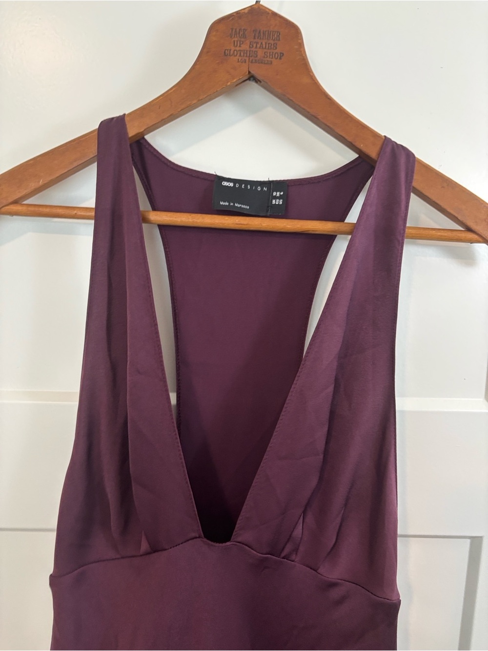 ASOS Plum V-Neck Maxi Gown - Picture 2 of 3